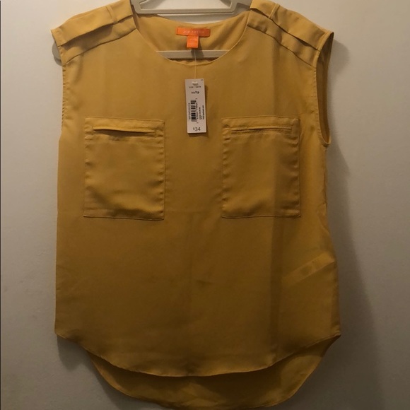 NWT Joe Fresh Mustard Yellow Top - Picture 1 of 4